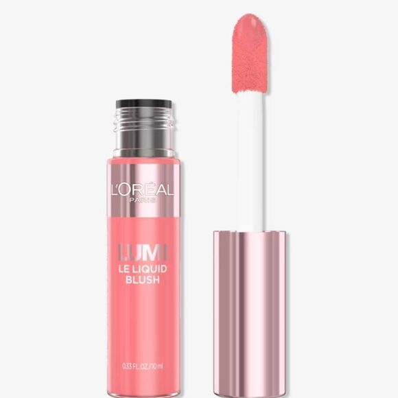 🦋5/$25 LOREAL 605 DEWY BRIGHT PINK LUMI LE LIQUID BLUSH NEW FULLSZ - Picture 1 of 5